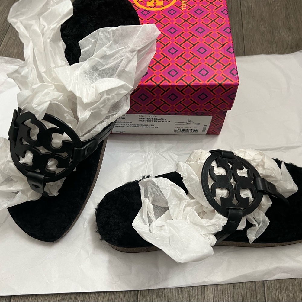 Tory Burch MILLER CLOUD SHEARLINGNAPPA LEATHER / SHEARLING